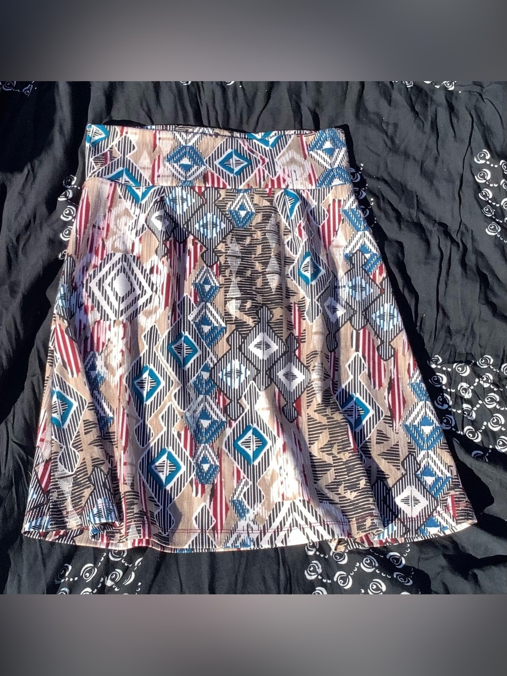 Aztec Print Skirt